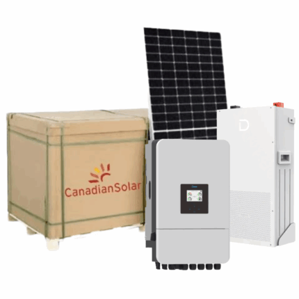 Deye 8Kw Hybrid Inverter & Dyness Powerbrick 14.3kw with 12 x 550w Canadian Solar panels incl. mounting kit