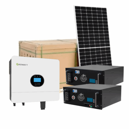 6kw Growatt Hybrid Inverter & 2 x 5.1kw B100 Revov batteries with 12 x 560w Solar Panels incl mounting kit
