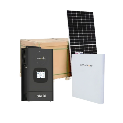 5kw Megatron Hybrid Inverter & 1x 5.1kw Megatron battery with 6 x 560w Solar Panels incl mounting kit